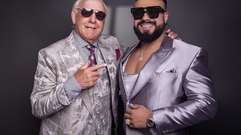 Andrade and Ric Flair