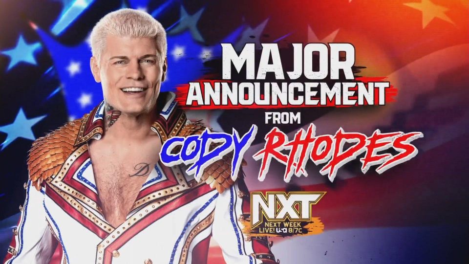 Cody Rhodes NXT Graphic
