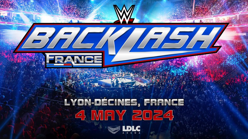 Announcement graphic for WWE Backlash 2024 in France