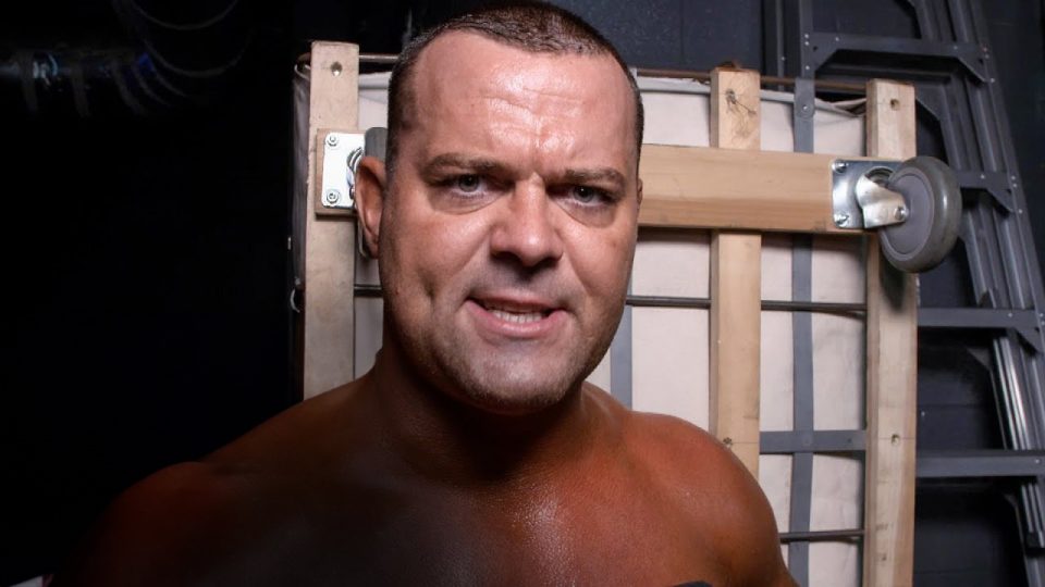 Davey Boy Smith Jr cutting a promo backstage in WWE