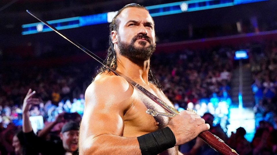 Drew McIntyre enters with his sword