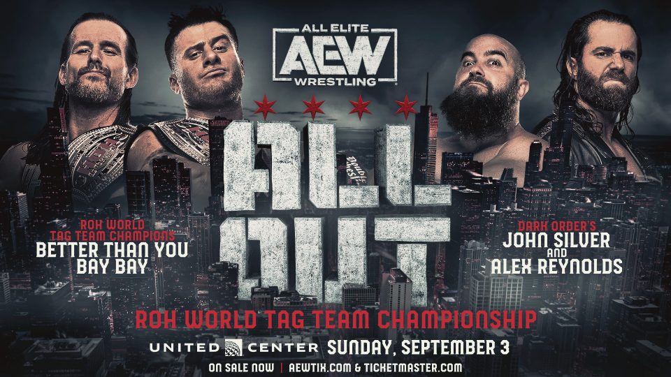 AEW All Out 2023 - MJF & Adam Cole vs. Dark Order - John Silver & Alex Reynolds - ROH Tag Team Championships