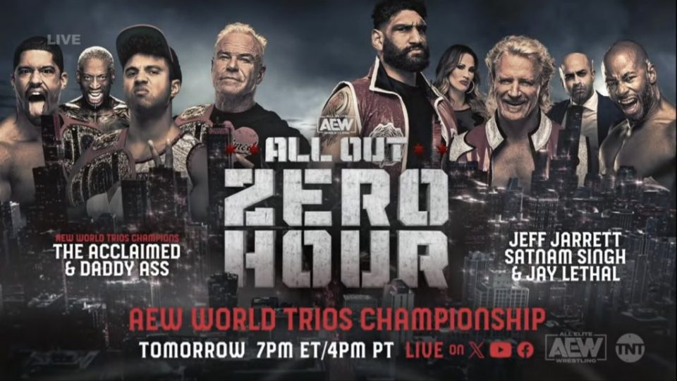 AEW All Out 2023 - The Acclaimed & Billy Gunn (c) vs. Jeff Jarrett, Satnam Singh, & Jay Lethal - World Trios Championship