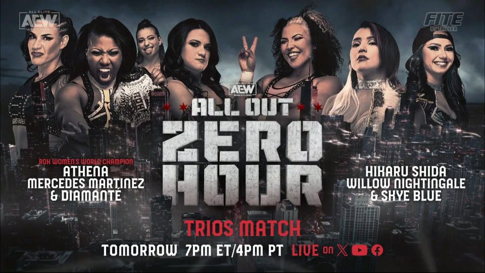 AEW All Out 2023 - Athena, Mercedes Martinez, & Diamante vs. Hikaru Shida, Willow Nightingale, & Skye Blue