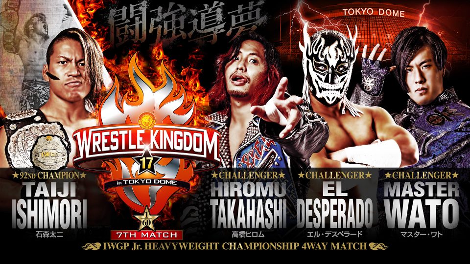 Taiji Ishimori (c) vs. El Desperado vs. Hiromu Takahashi vs. Master Wato - IWGP Junior Heavyweight Championship