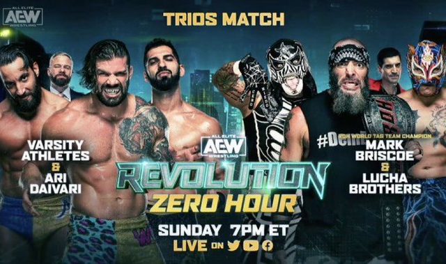 AEW Revolution Mark Briscoe and Lucha Brothers vs. Ari Daivari, Josh Woods, and Tony Nese