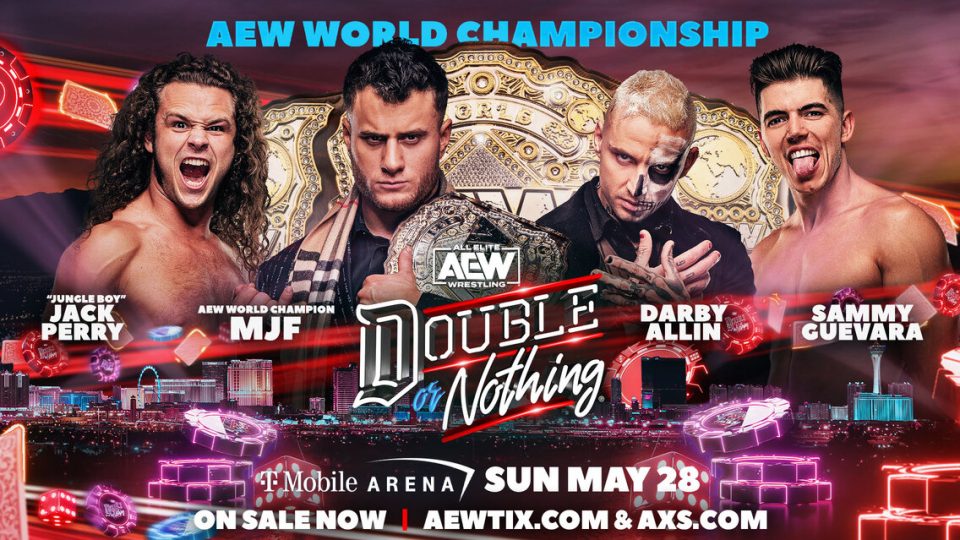 AEW Double or Nothing MJF (c) vs. Sammy Guevara vs. "Jungle Boy" Jack Perry vs. Darby Allin - Pillars Four-Way Match for the AEW World Championship