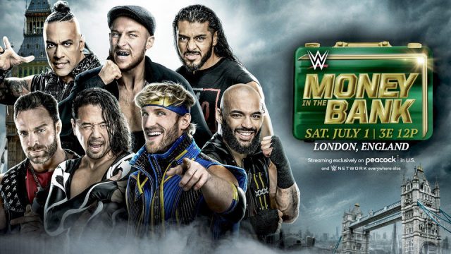 WWE Money In The Bank - Ricochet vs. LA Knight vs. Shinsuke Nakamura vs. Santos Escobar vs. Butch vs. Damian Priest vs. Logan Paul - Men's MITB Ladder Match