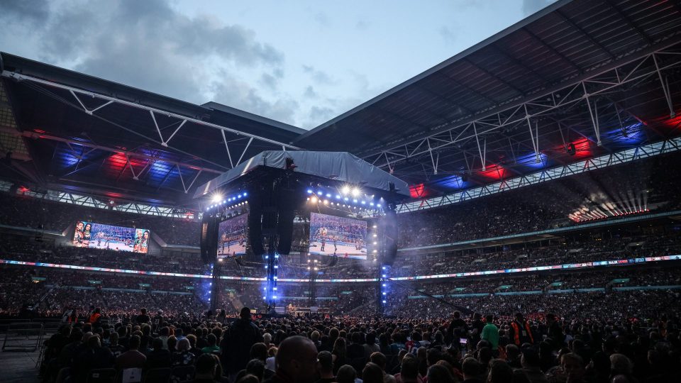 AEW All In crowd shot at Wembley Stadium