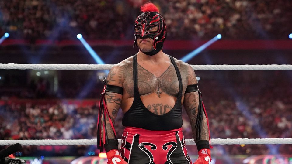 Rey Mysterio in the ring at WWE Clash At The Castle