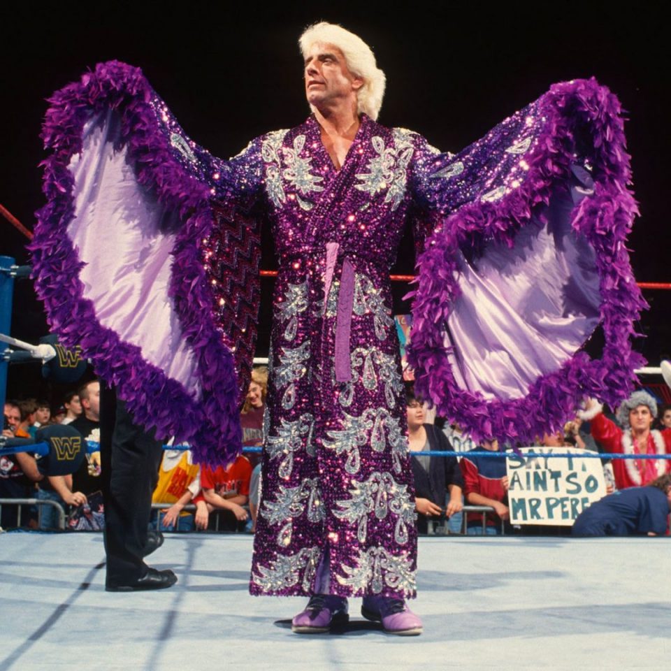 Ric Flair wearing purple robe