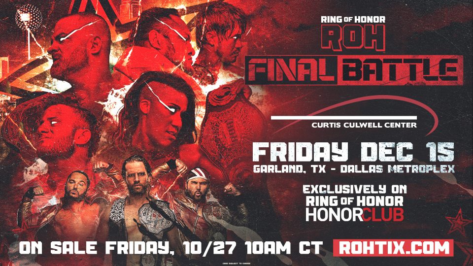 The official poster graphic for ROH Final Battle 2023