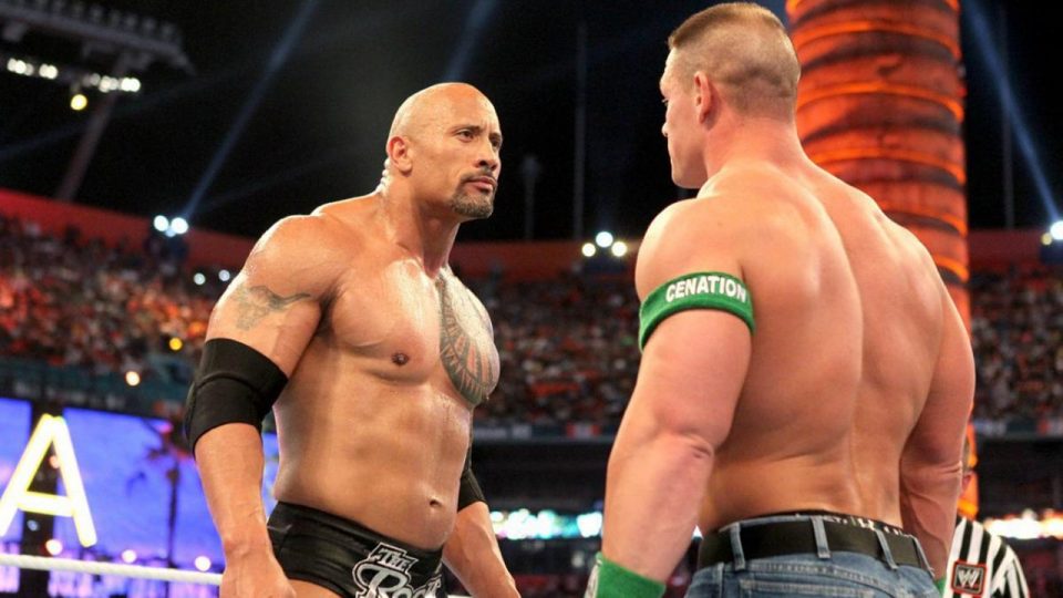 The Rock John Cena WrestleMania 28