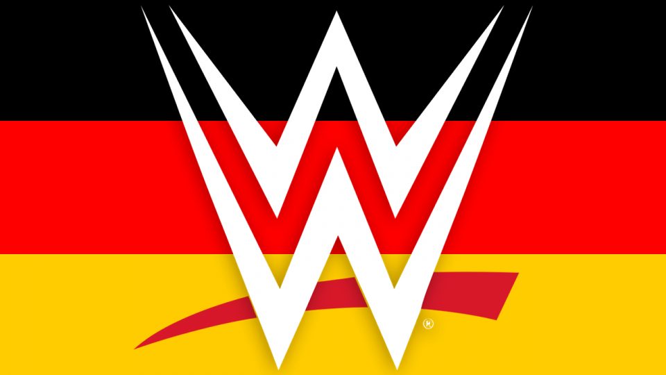 WWE logo on top of a Germany flag