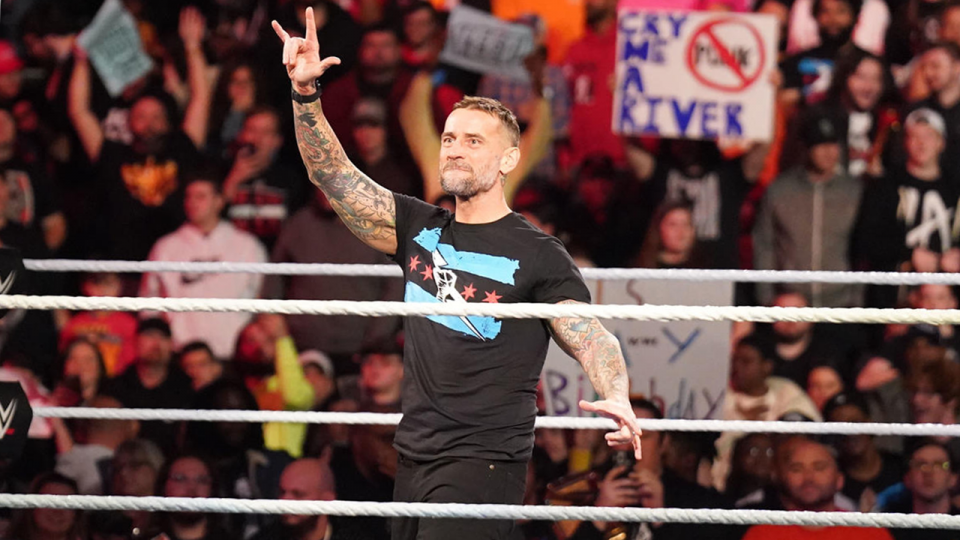 CM Punk posing in the ring on WWE Raw